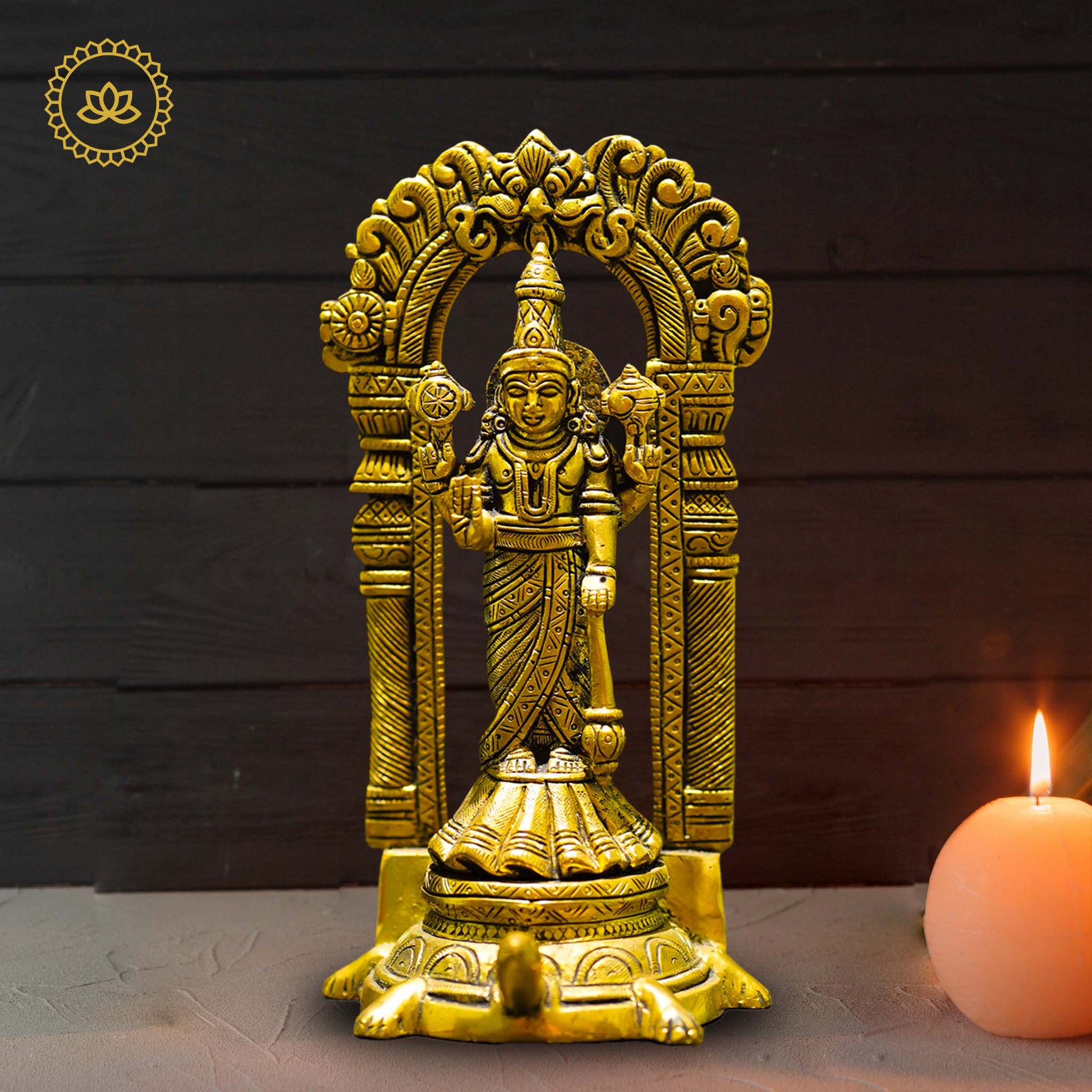 Brass Kurma Statue - Divine Protection for Seekers - Divine India Art