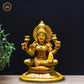 Brass Lakshmi Sitting - Goddess of Prosperity and Abundance - Divine India Art