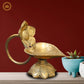 Brass Leaf with Flower Diya - Swadesiicart