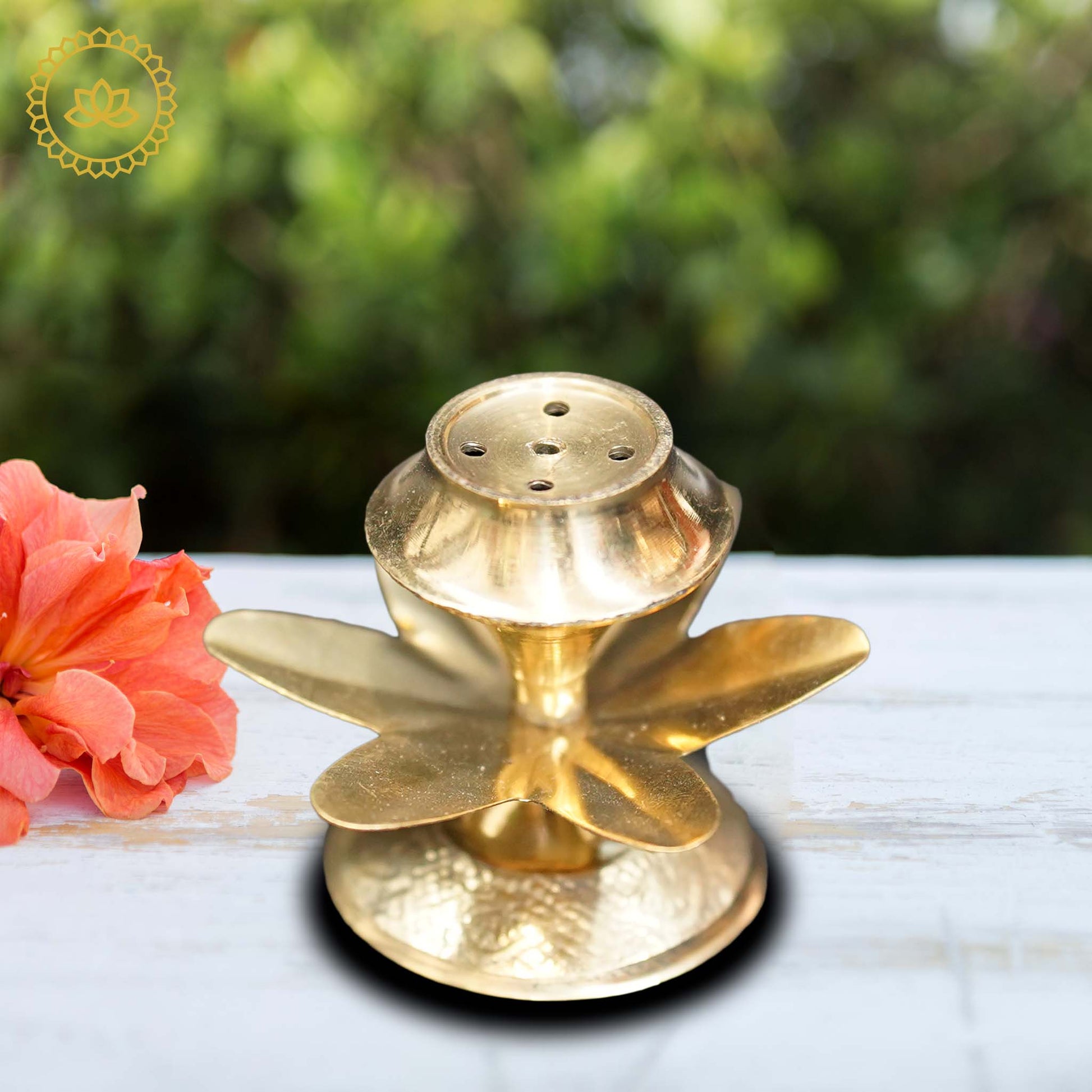 Brass Lotus Agarbatti Stand - Swadesiicart