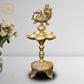 Brass Peacock Oil Wick Diya - Swadesiicart