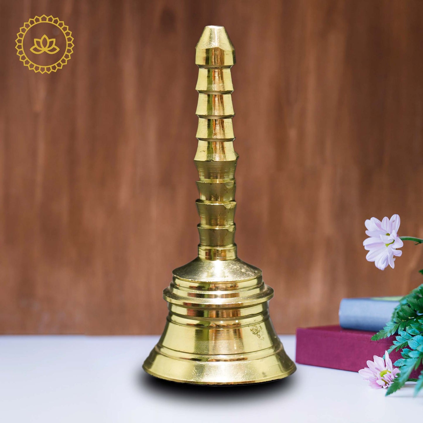 Brass Pooja Bell - Spiritual Harmony for Homes - Divine India Art