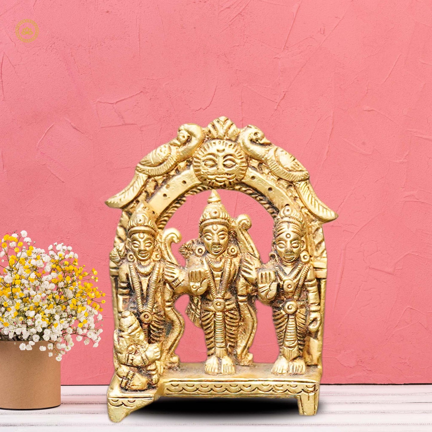 Brass Rama Parivar Idol - Divine India Art