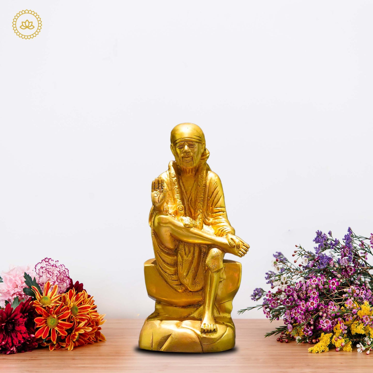 Brass Sai Baba Idol - Divine Presence of Love and Compassion - Divine India Art