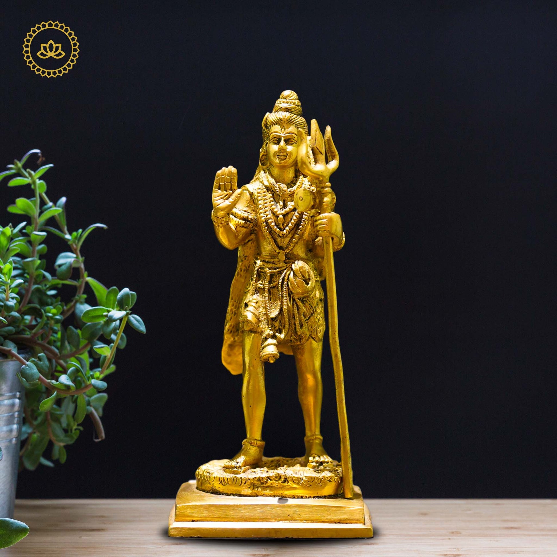 Brass Standing Shiva Idol - Divine Presence of Transformation and Bliss - Divine India Art