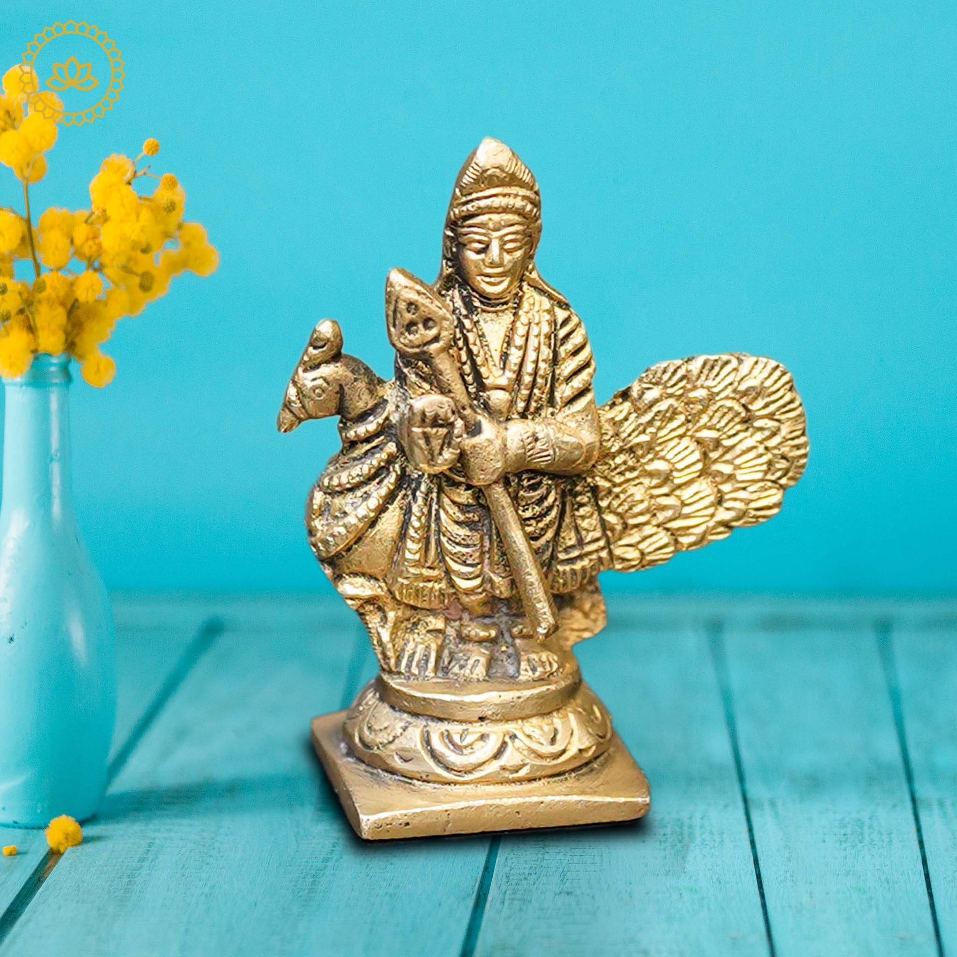 Brass Subramanya Swamy Idol - Divine India Art