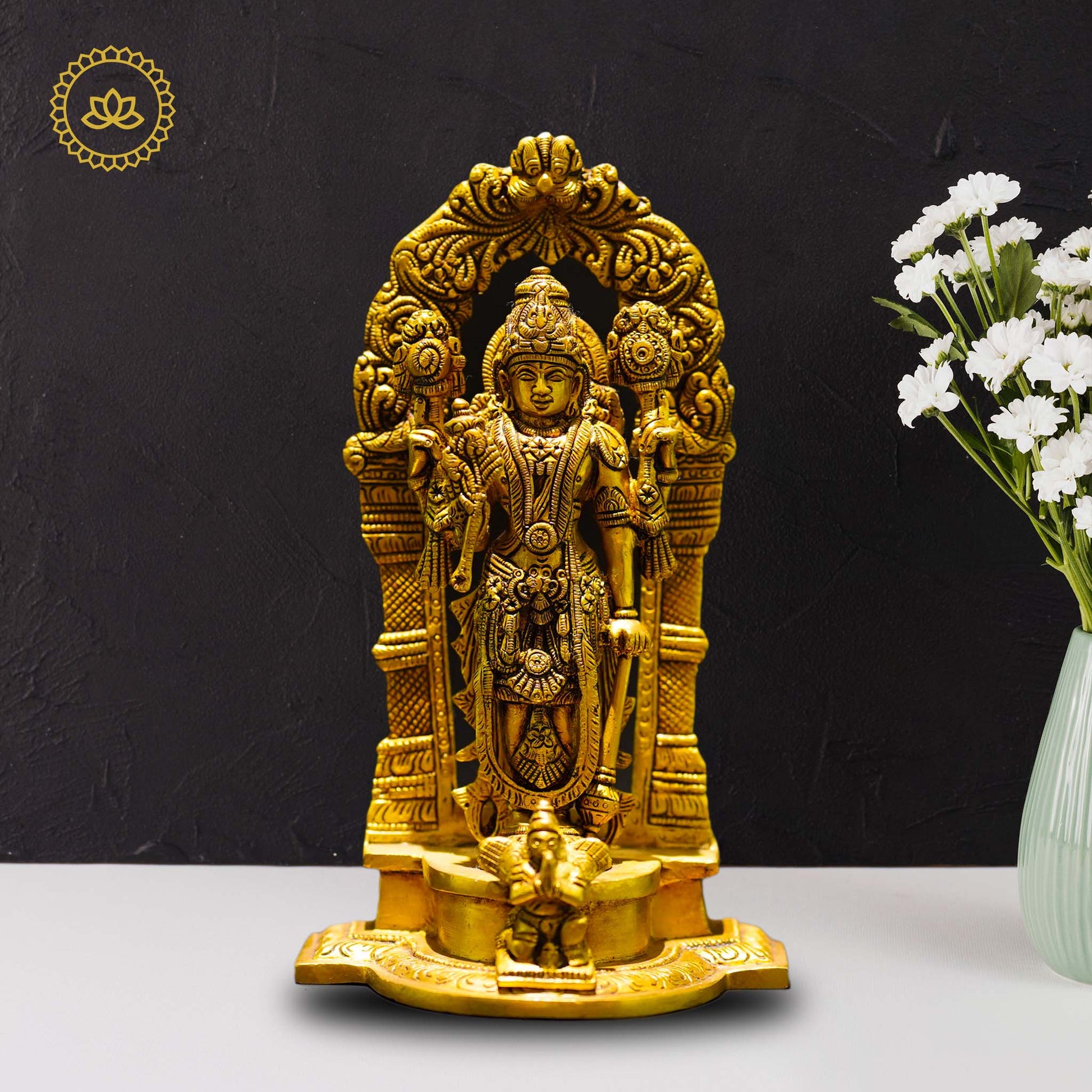 Brass Vishnu Statue - Sacred Presence for Spiritual Seekers - Divine India Art