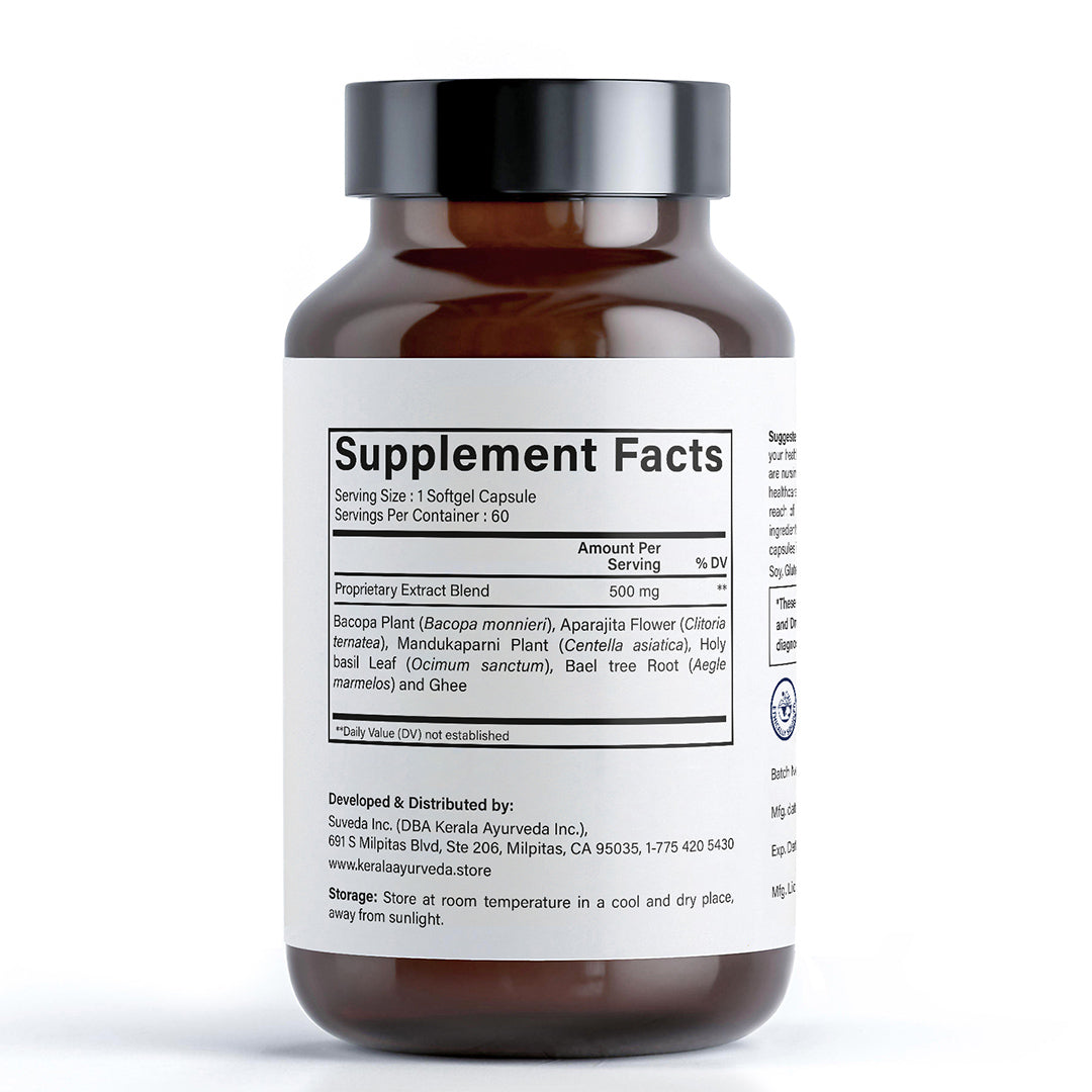 Brilliant Mind (Brahmi Pearls) (60 Soft Gel Capsules)