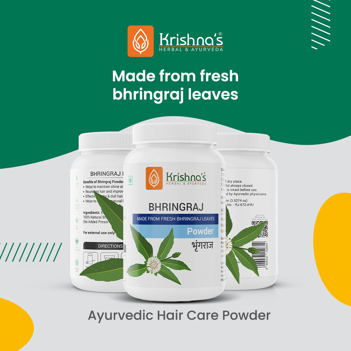 Krishna'S Herbal & Ayurveda Bhringraj Powder | Swadesiicart