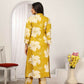Jyoti Fashion Women's Mustard Rayon Floral Print with Side Pocket Kurtis & Sets | Swadesiicart