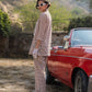 Yufta Brown Cotton Checks Print Co Ord Set With Embroidery - Swadesiicart