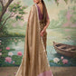 Anaita Brown Tissue Saree With Blouse