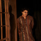 Brown Modal Silk Designer Printed Men's Kurta Set - Mahotsav