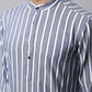 Even Apparels Blue Color Pure Cotton Men's Kurta With Band Collar (STR1168) | Swadesiicart