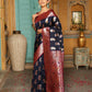 Shree Shyam Fashion Navy Blue Silk Saree