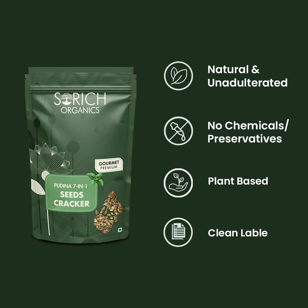Sorich Organics Pudina 7-in-1 Seeds Cracker - Swadesiicart