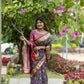 Vishnu Weaves Women's Black Banarasi Silk Saree with Blouse - Swadesiicart