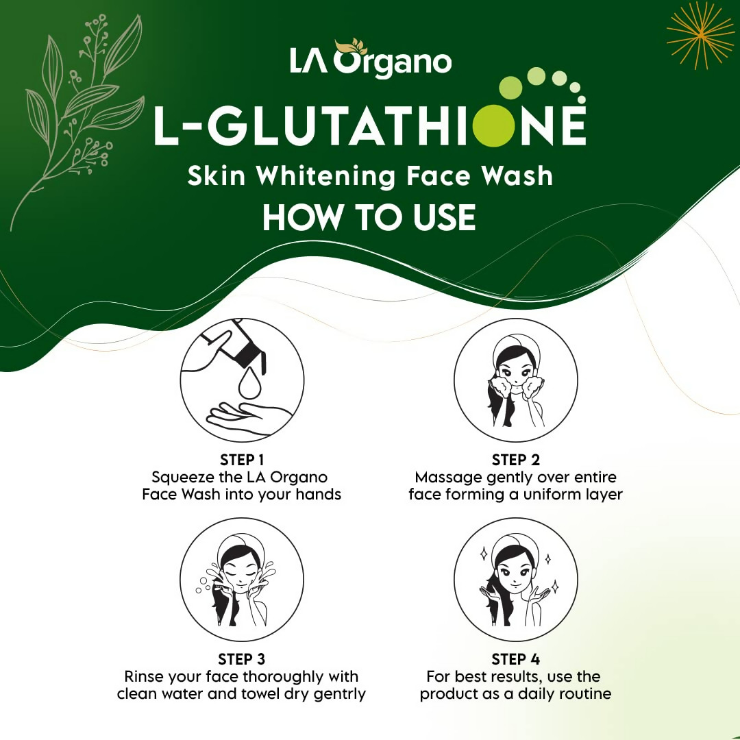 LA Organo Papaya Skin Whitening Cream and Glutathione Face Wash Combo | Swadesiicart
