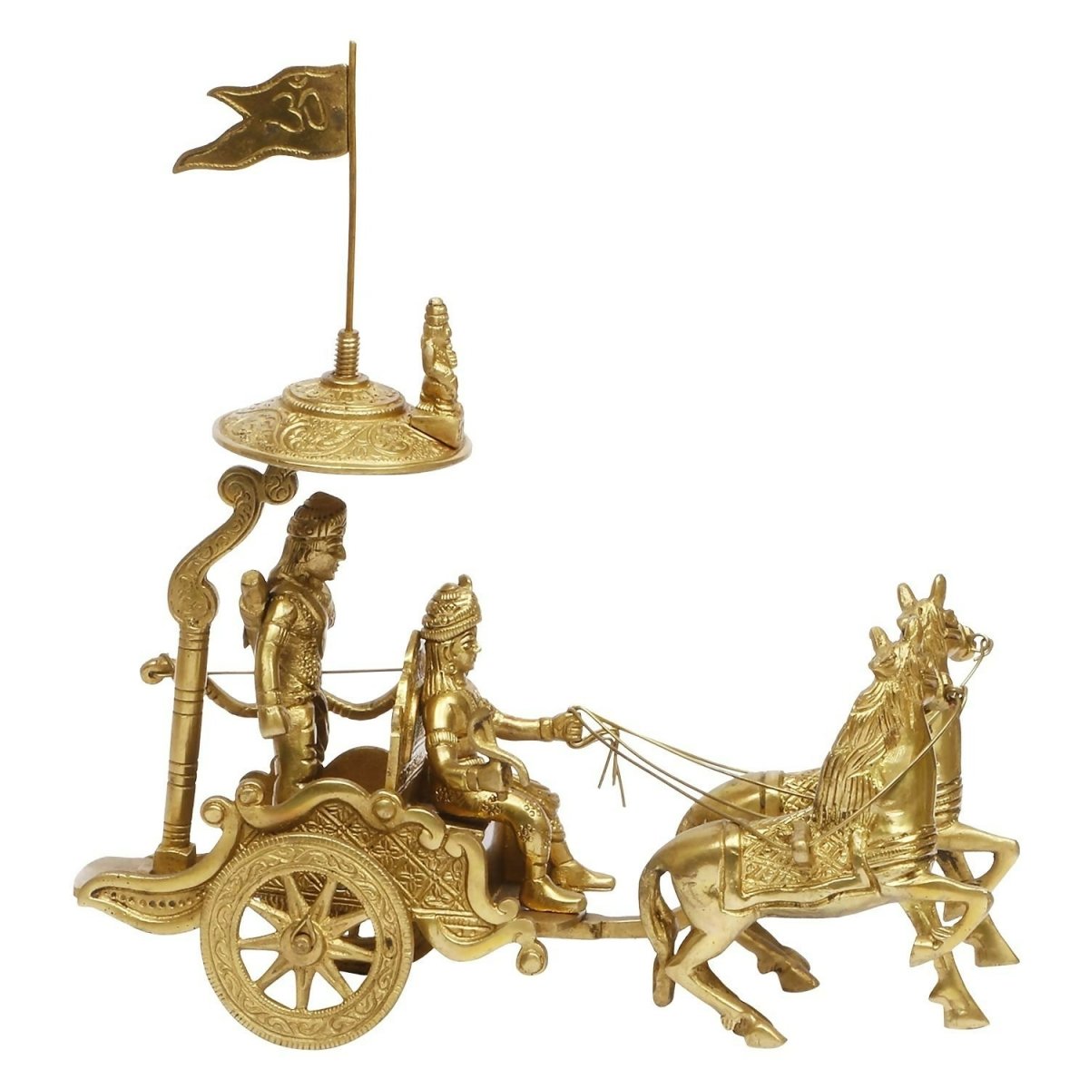 Artvarko Mahabharat Geeta Arjun Chariot Idol - Swadesiicart