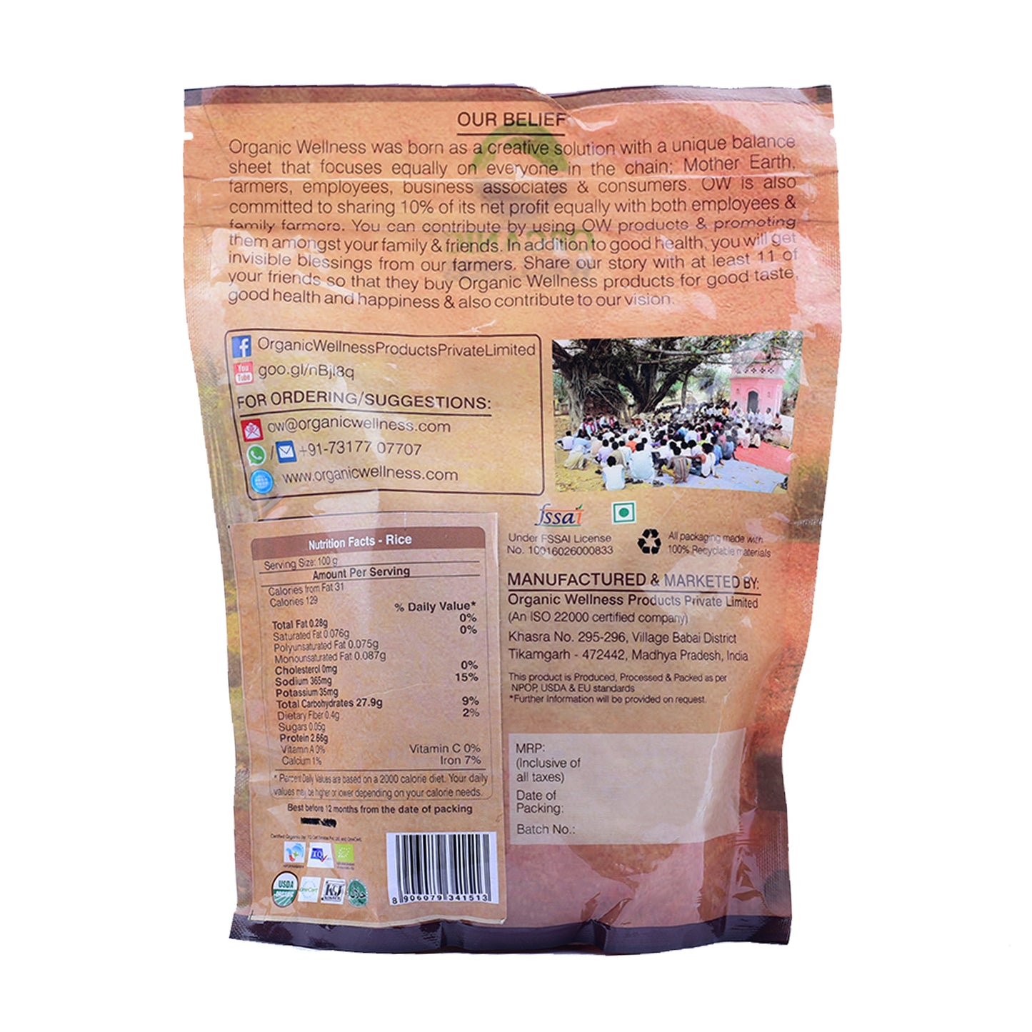 Organic Wellness Bundelkhand Rice - Swadesiicart