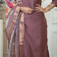 Lorenvalley Fashion Burgundy Roman Silk Hand Work Kurta Pant with Dupatta - Swadesiicart