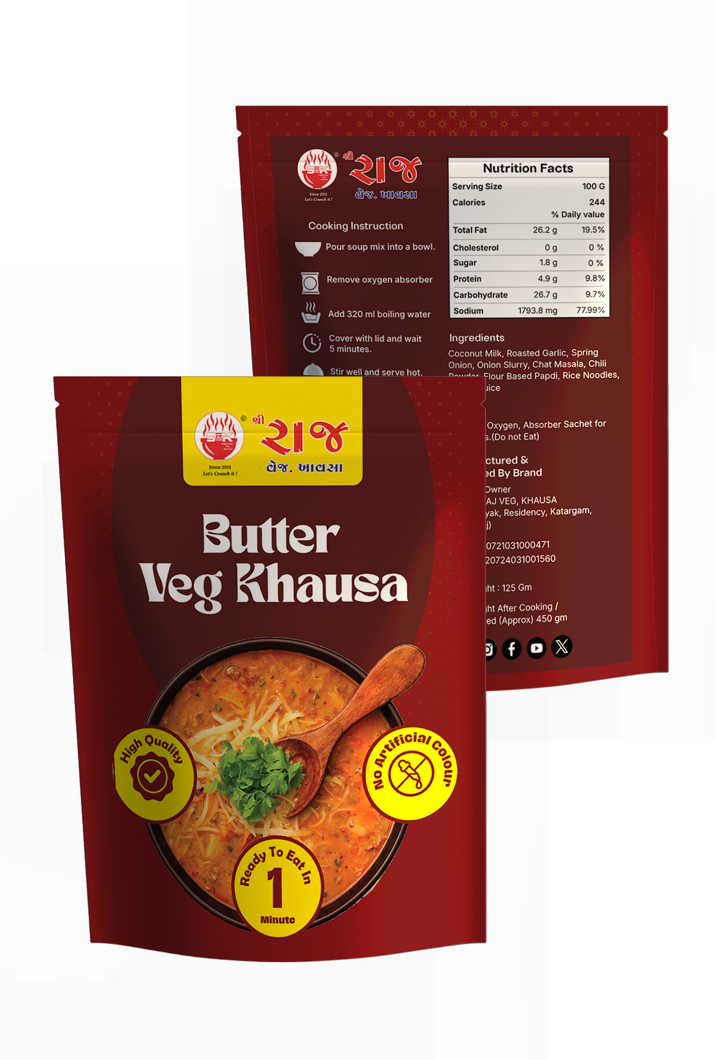 Raj Veg Butter Khausa (95g)
