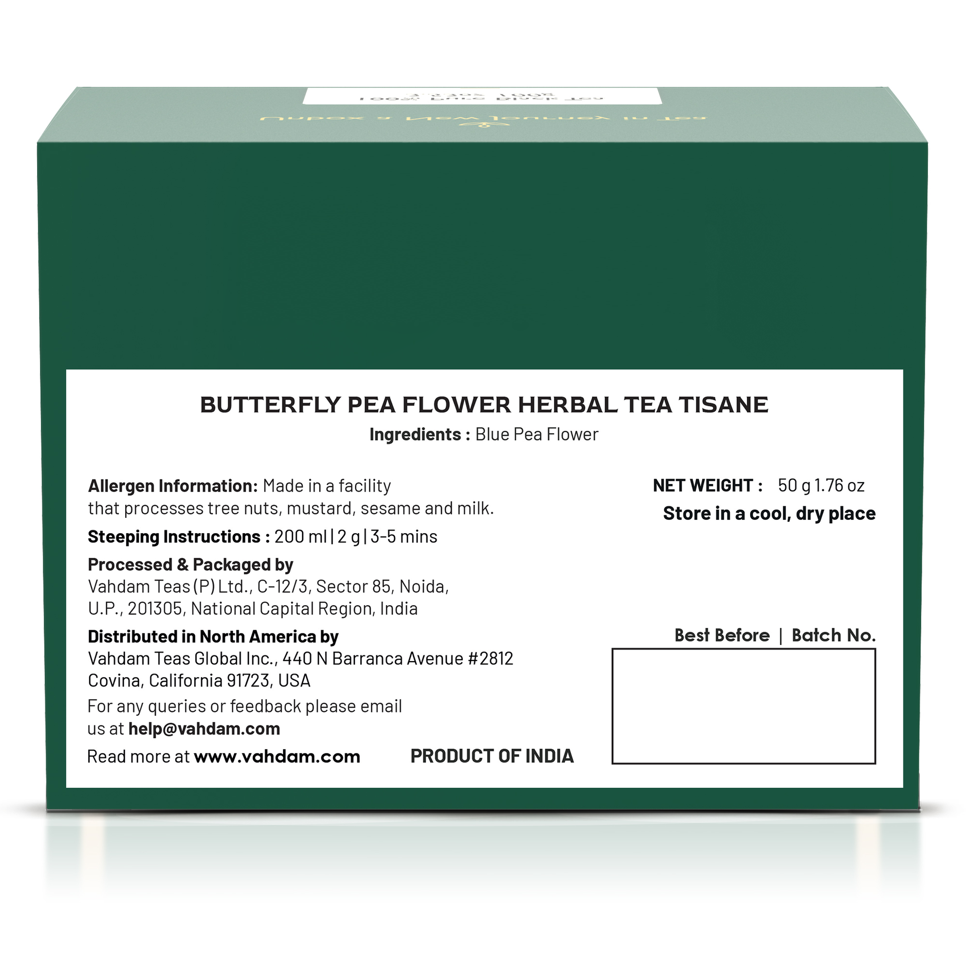 Butterfly Pea Flower Tea Herbal Tea Tisane, 1.76 oz