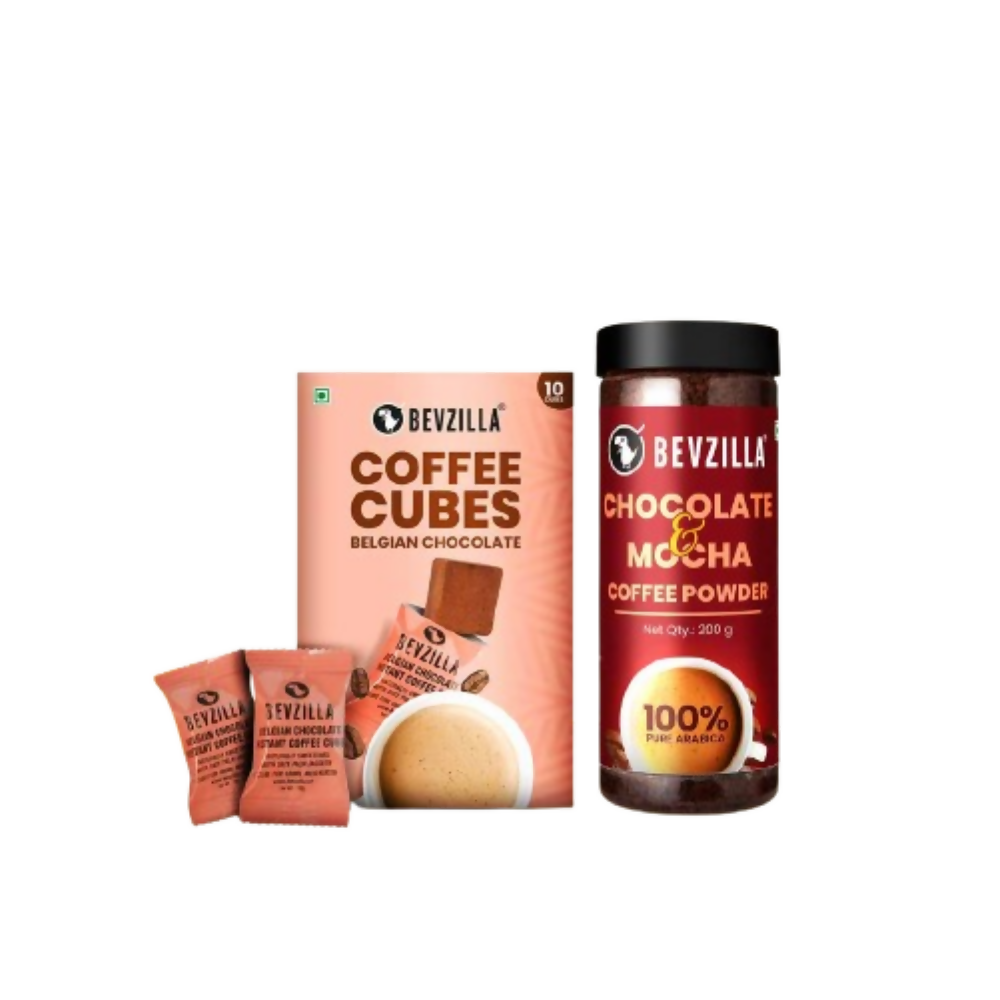 Bevzilla Chocolate & Mocha + Belgian Chocolate Coffee Cubes | Swadesiicart