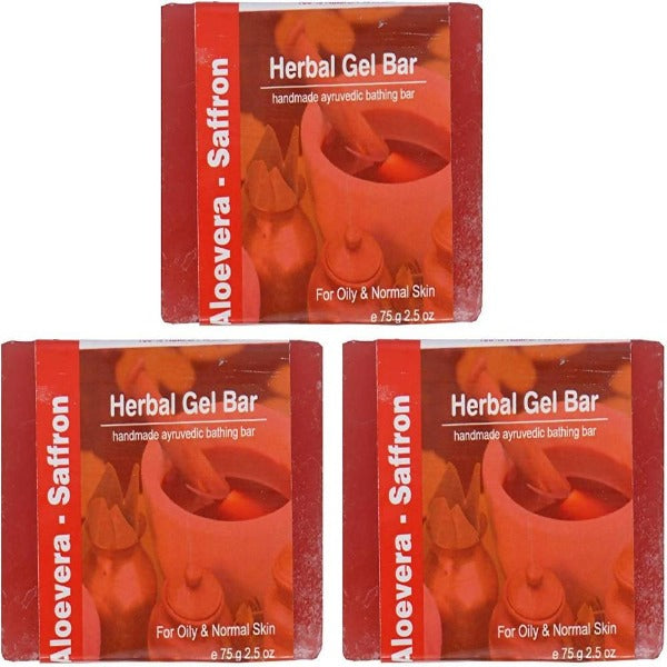 Jain Aloe Vera Saffron Herbal Gel Bar | Swadesiicart