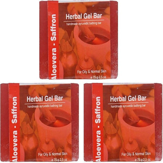 Jain Aloe Vera Saffron Herbal Gel Bar | Swadesiicart
