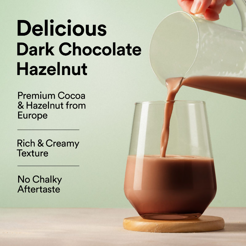 Wellbeing Nutrition Organic Plant Protein Isolate Dark Chocolate Hazelnut, 3B CFU Probiotics | Swadesiicart