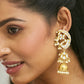 Nuyug 22K Gold-Plated Elegant Kundan Stone Studded & Pearl Drops Mini Jhumki Dangler Earrings | Swadesiicart