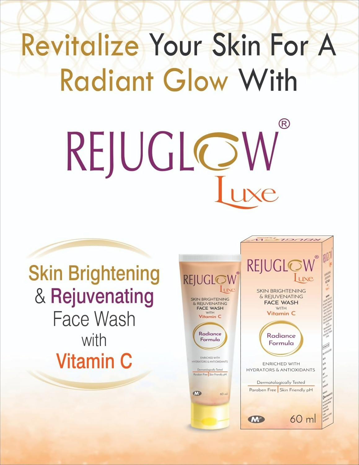 Rejuglow Luxe Skin Brightening & Rejuvenating Face Wash | Swadesiicart