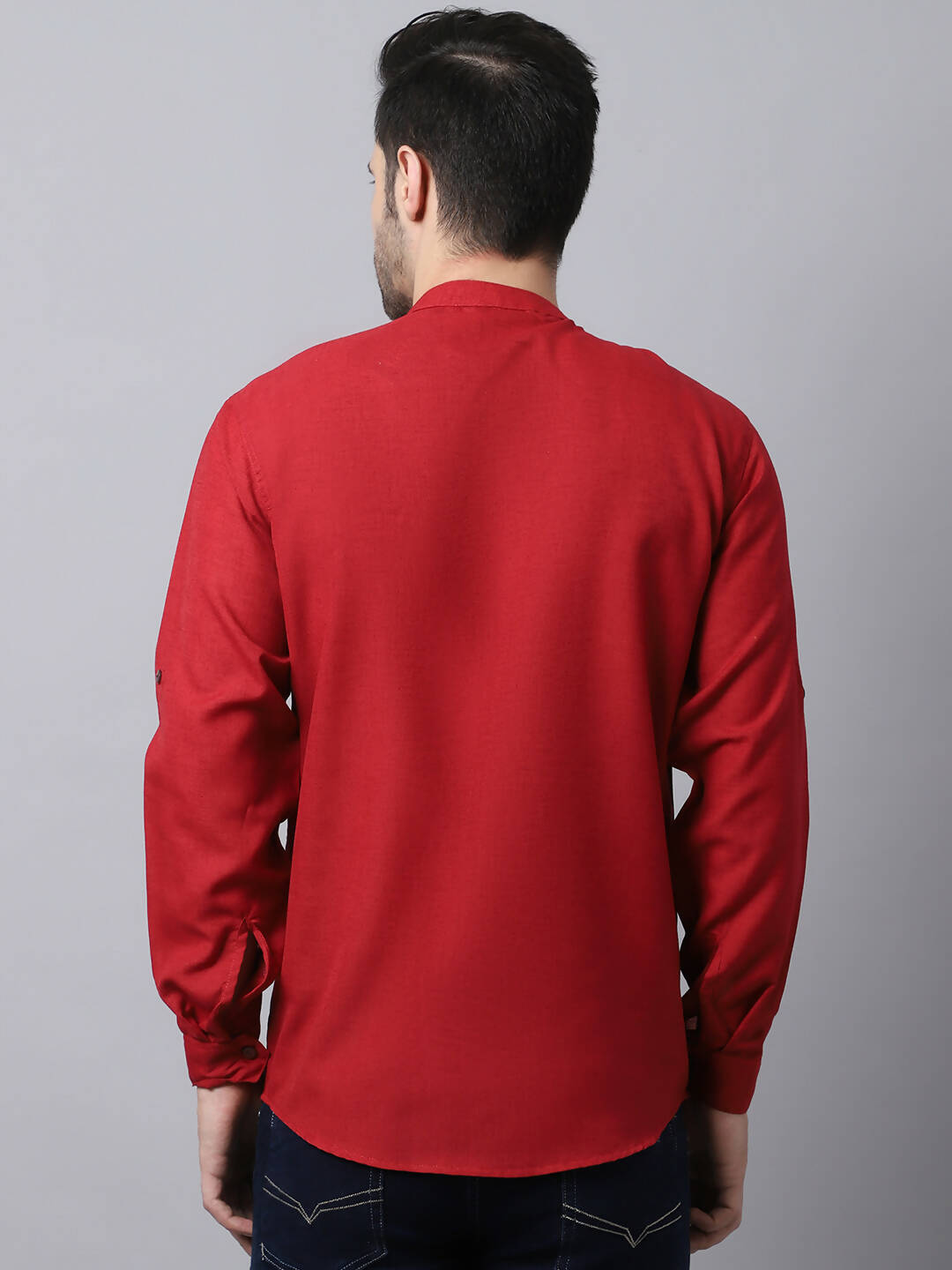 Even Apparels Maroon Pure Cotton Men's Kurta With Side Placket | Swadesiicart