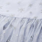 Ahalyaa Women's Blue Net Silver Glitter Printed Kurta Palazzo Set | Swadesiicart