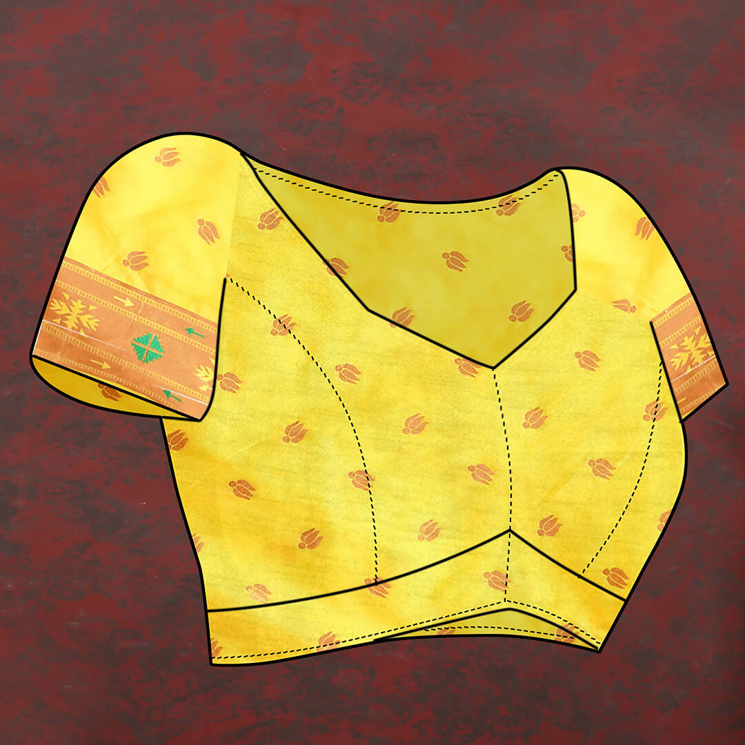 Lorenvalley Fashion Yellow Soft Paithani Silk Woven Design Copper Zari Meenakari Weaving Saree - Swadesiicart