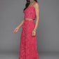 Ahalyaa Women's Traditional Wear Co-ods - Pink - Swadesiicart