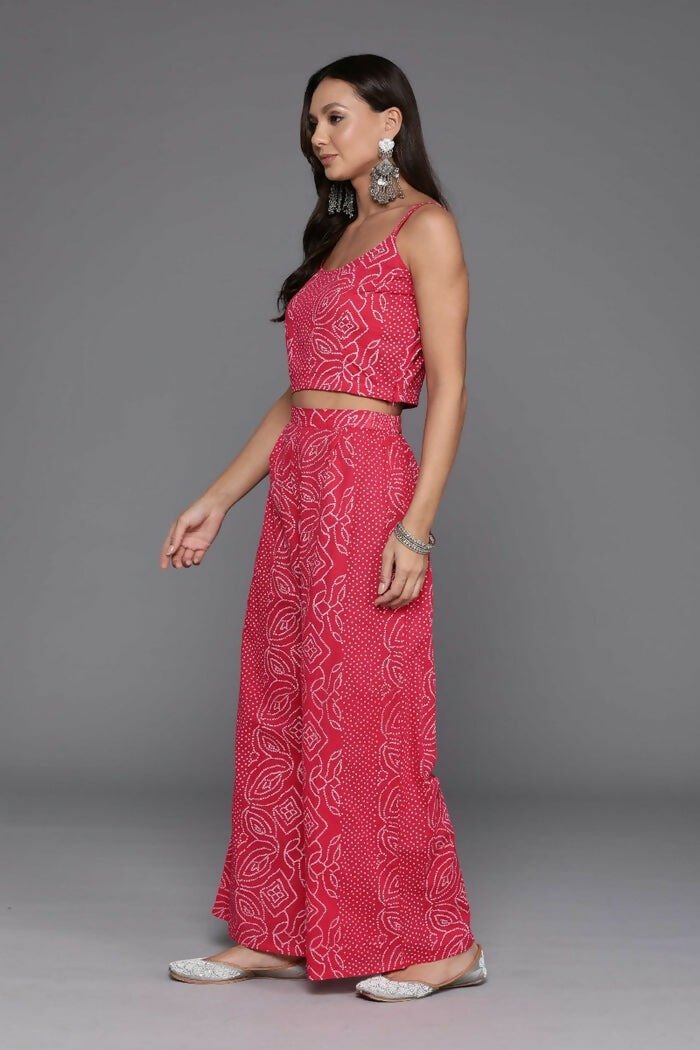 Ahalyaa Women's Traditional Wear Co-ods - Pink - Swadesiicart