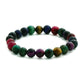 Red Carnelian, Lapis Lazuli, Amethyst and Green Avanturine Multicoloured Cyrstal Beads bracelet - Ruby Raang | Swadesiicart