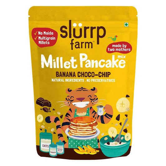 Slurrp Farm Banana Choco-Chip Millet Pancake Mix - Swadesiicart