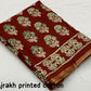 Red Cotton Blend Ajrak Saree with Unstitched Blouse - Hiral Fashion | Swadesiicart