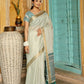 Shree Shyam Fashion Rama Green Linen Saree