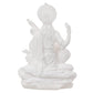 eCraftIndia White Polyresin Goddess Saraswati Statue - Swadesiicart