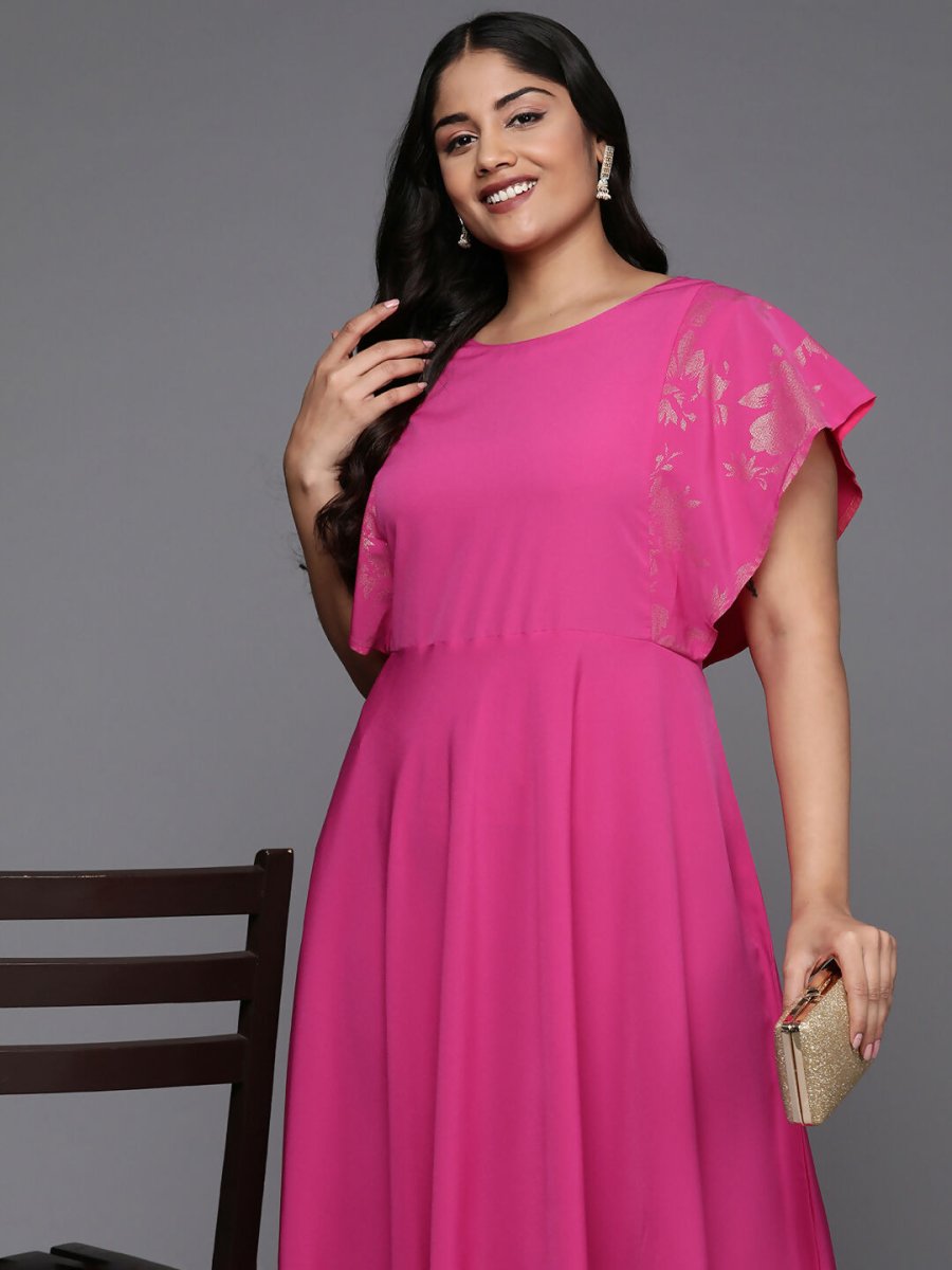 Ahalyaa Women's Traditional wear Ethnic Dress - Pink | Swadesiicart