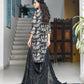 Vaasva Women's Black Crepe Embroidered Suit Set | Swadesiicart
