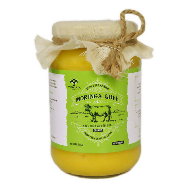 Vanalaya Organic Moringa Infused Desi Cow Ghee | Vedic Bilona method ghee | 100% Pure & Natural - Vanalaya and Nutracology
