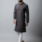 Even Apparels Black Color Pure Cotton Men's Kurta With Band Collar (CHK1166) | Swadesiicart