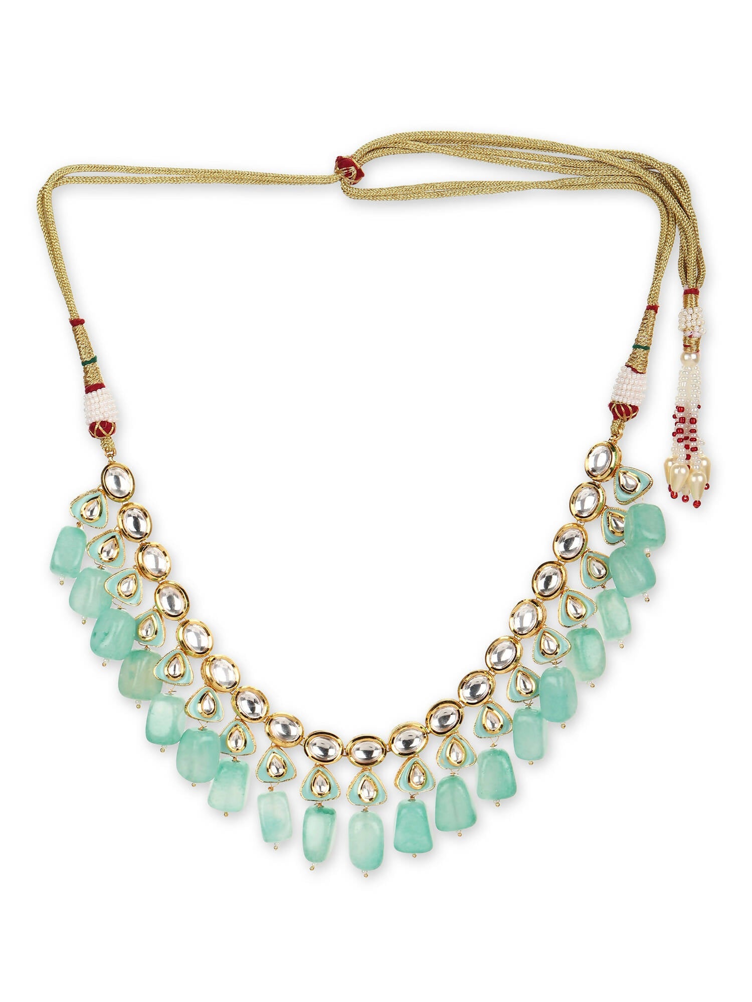 Women's Gold-Polished Necklace - Ruby Raang | Swadesiicart