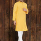 Even Apparels Pure Cotton Yellow Kurta - Yellow | Swadesiicart