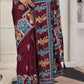 Shree Shyam Fashion Silk Blend Wine Saree